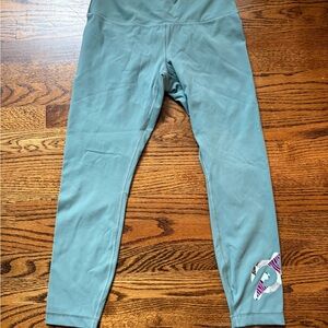 Lululemon and Peloton logo teal Leggings